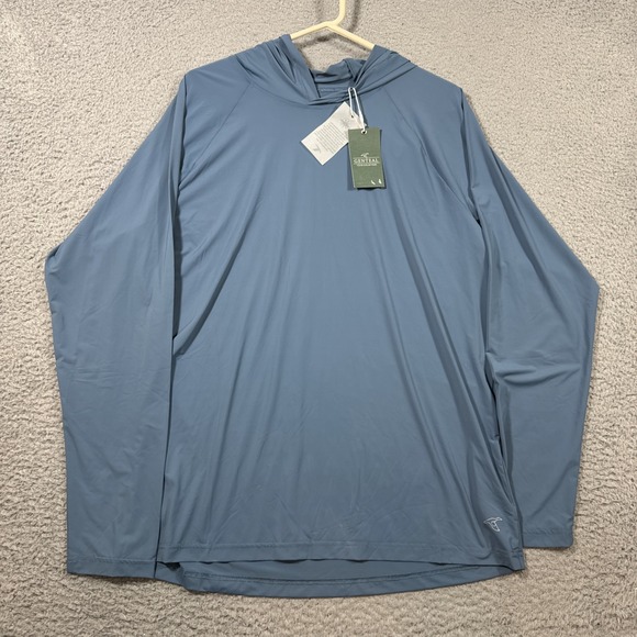 NWT Genteal Cayman Hoodie Men's Size L Stone Blue UPF 50+ Protection Lightweight - Picture 1 of 10